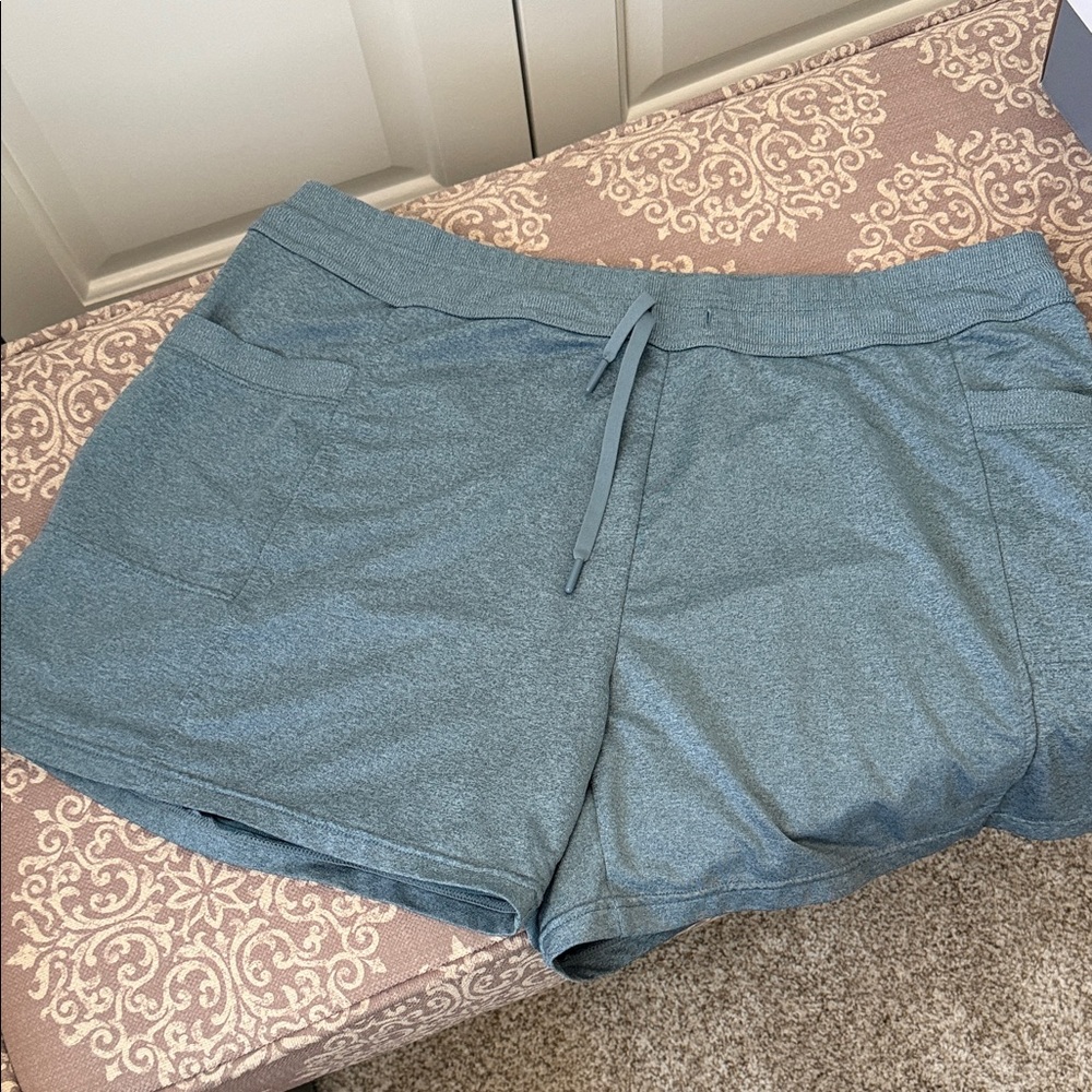 32 Degrees Heather Blue/Gray Athletic Drawstring Shorts